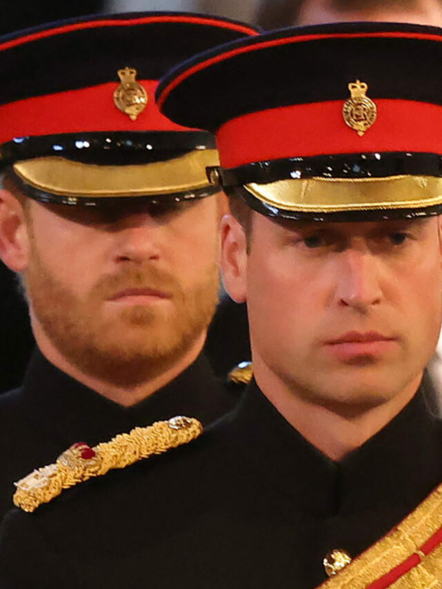 Prince William, Prince Harry, Princess Eugenie, Princess Beatrice, Lady Louise Windsor, James, Viscount Severn, Peter Phillips and Zara Tindall attend a vigil, following the death of Britain's Queen Elizabeth II, inside Westminster Hall, London, UK,