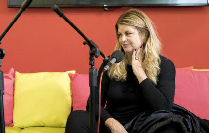 Kirstie Alley chats with Dan Wootton at The Sun