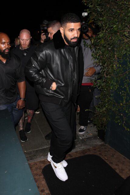 Rapper Drake is seen going to the Poppy club to party after performing on stage at The Forum