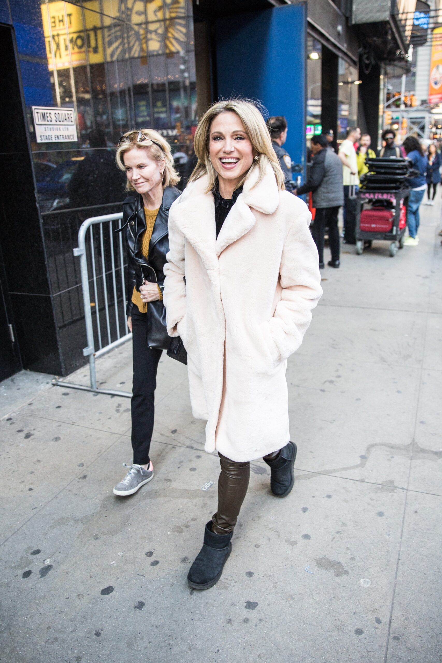 Amy Robach is seen leaving Good Morning America