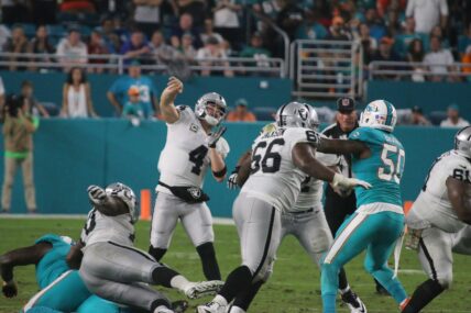 File Photos Derek Carr Qb of Las Vegas Raiders have a lot to deal with Jon Gruen apos s resignation