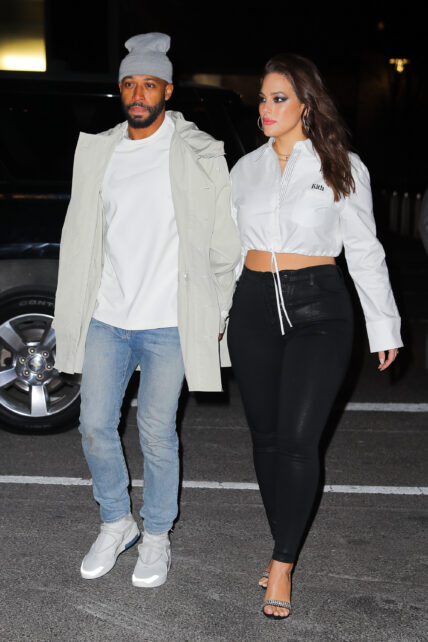Ashley Graham and husband Justin Ervin seen holding hands in New York City on Jan 17, 2019