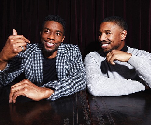 Chadwick Boseman and Michael B Jordan