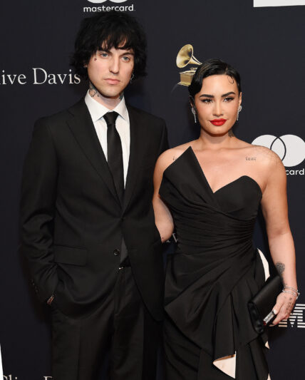 Demi Lovato and BF Jutes at Clive Davis Annual Pre-Grammy Party - Arrivals