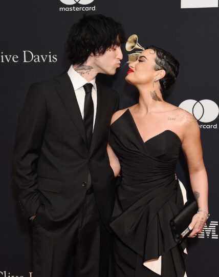 Demi Lovato and Boyfriend Jutes at Clive Davis Annual Pre-Grammy Party