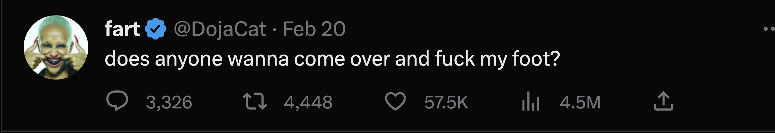 Doja Cat hints at foot fetish desires