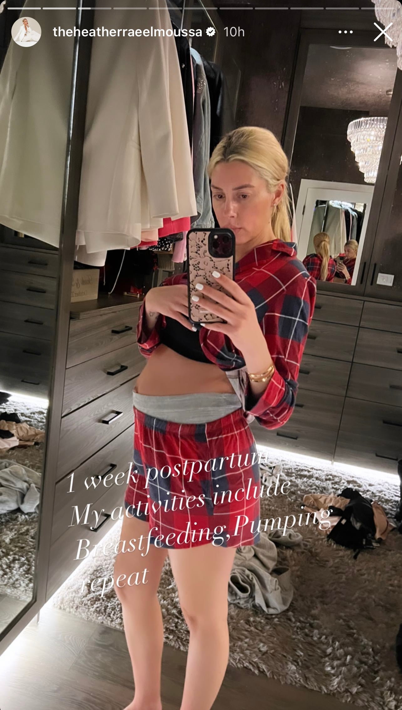 Heather Rae El Moussa Flaunts One Week Postpartum Body