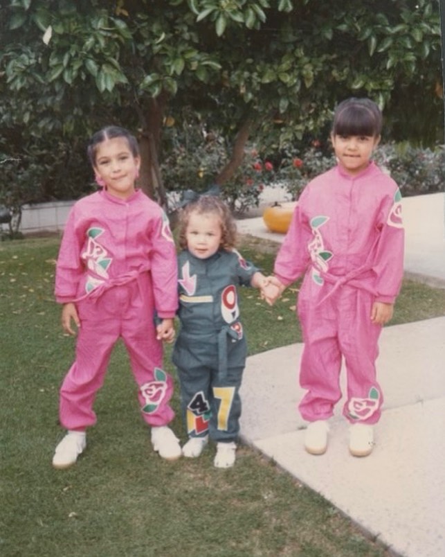 Kim, Kourtney, and Khloe Kardashian's throwback photo