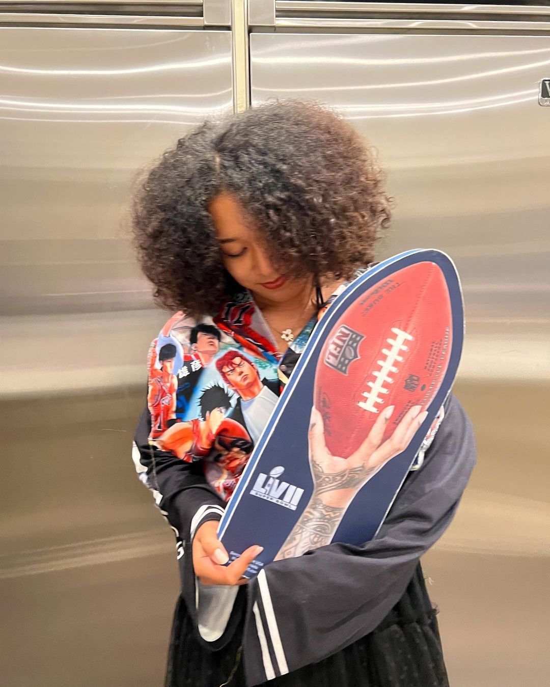Naomi Osaka attends Rihanna's Super Bowl performance