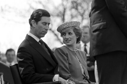 Prince Charles and Princess Diana during royal tour of Canada May 1986