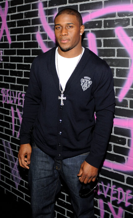 Reggie Bush and Reality TV stars Kourtney Kardashian and Khloe Kardashian arrive with NFL football player Reggie Bush to LIV nightclub in Miami Beach