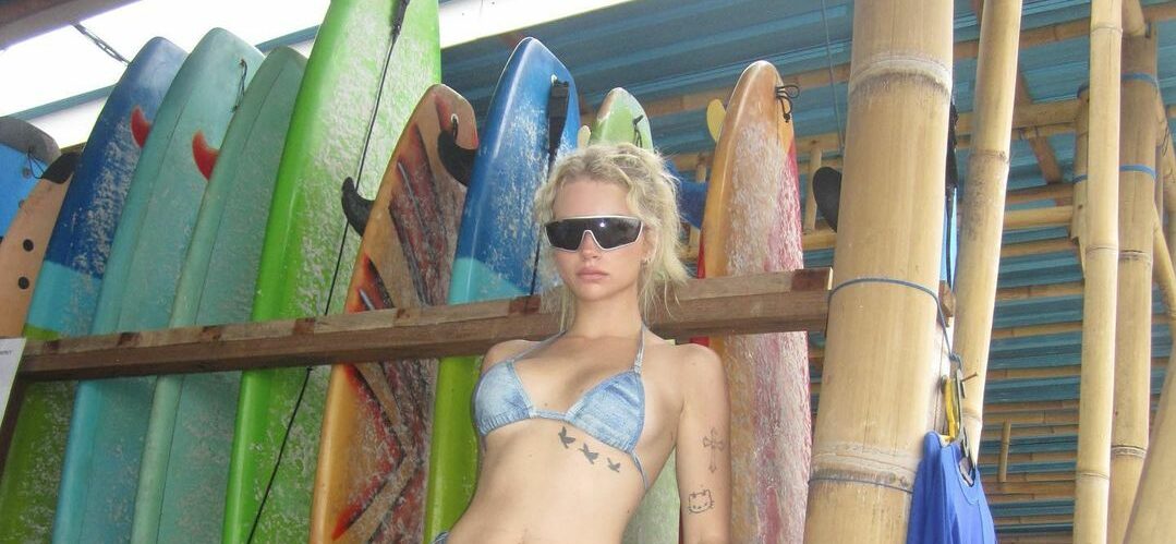 Lottie Moss Is Dripping In Nipple Covering Denim Bikini, Declares 'Boobs Are The Best'