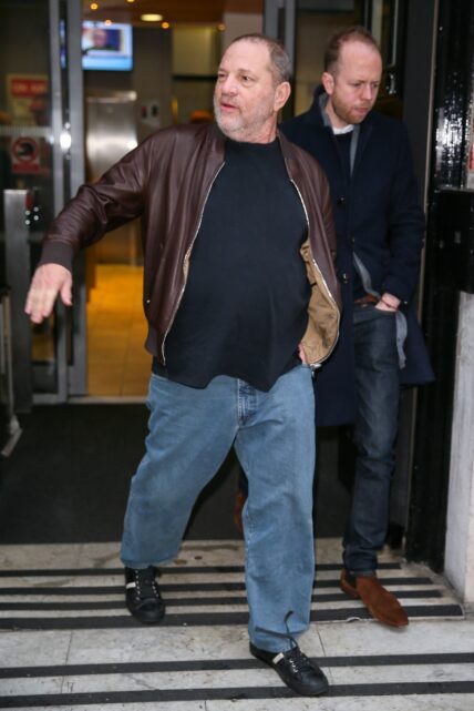 Film Director Harvey Weinstein visiting BBC Radio Two studios to appear on Chris Evans Breakfast show - London