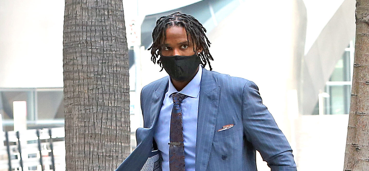 NBA player Trevor Ariza seen arriving at court
