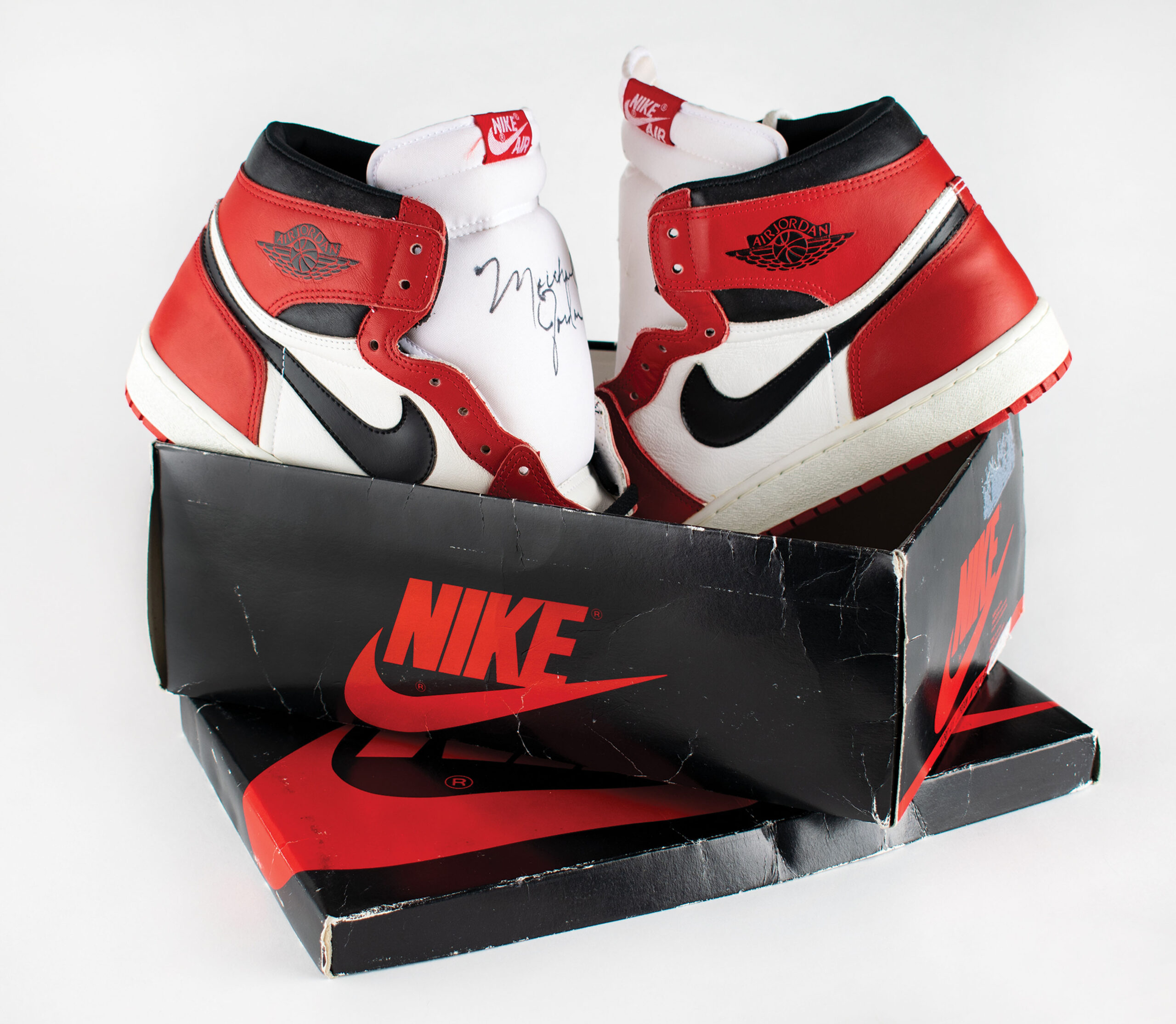 Autographed sample Air Jordan 1 s made for testing by Michael Jordan set to sell for 250 000 USD