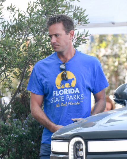 Armie Hammer steps out for breakfast with a friend
