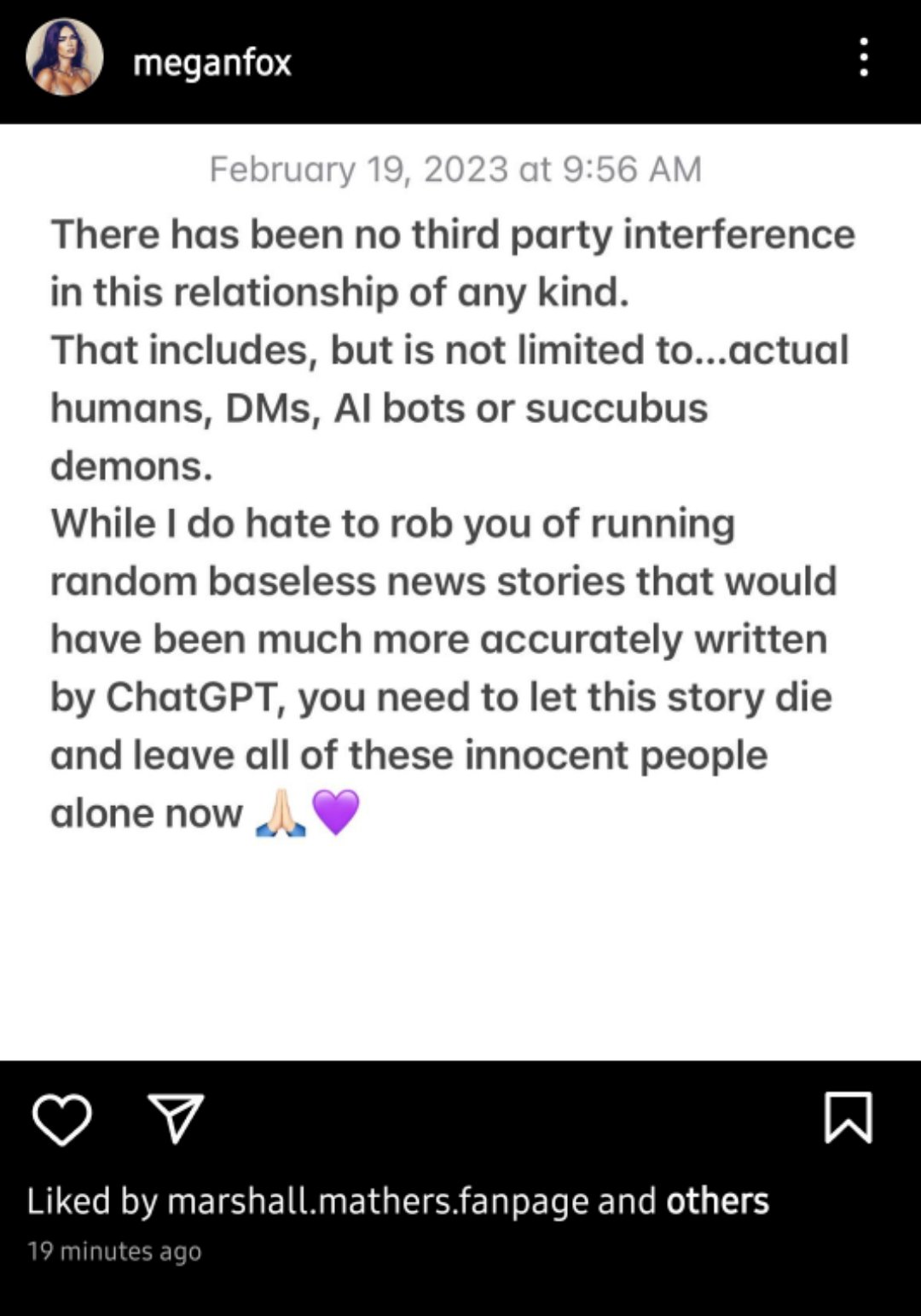 Megan Fox breaks silence on Machine Gun Kelly cheating allegations