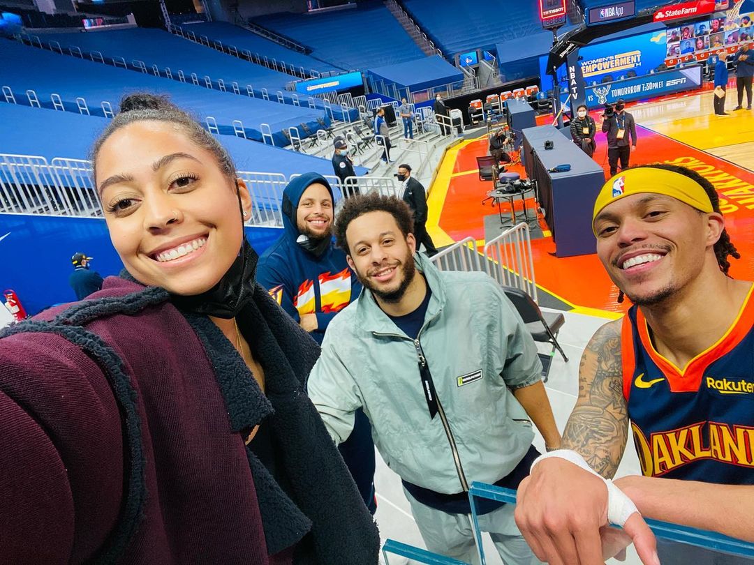 Sydel Curry-Lee, Damion Lee, Stephen Curry, Seth Curry