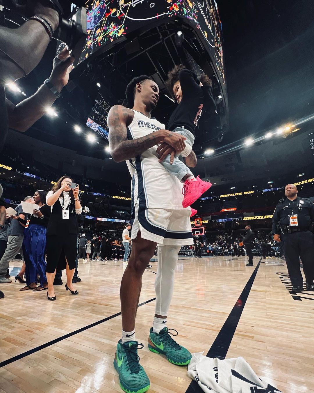 Ja Morant and his daughter Kaari