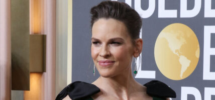 Hilary Swank at the 80th Annual Golden Globe Awards