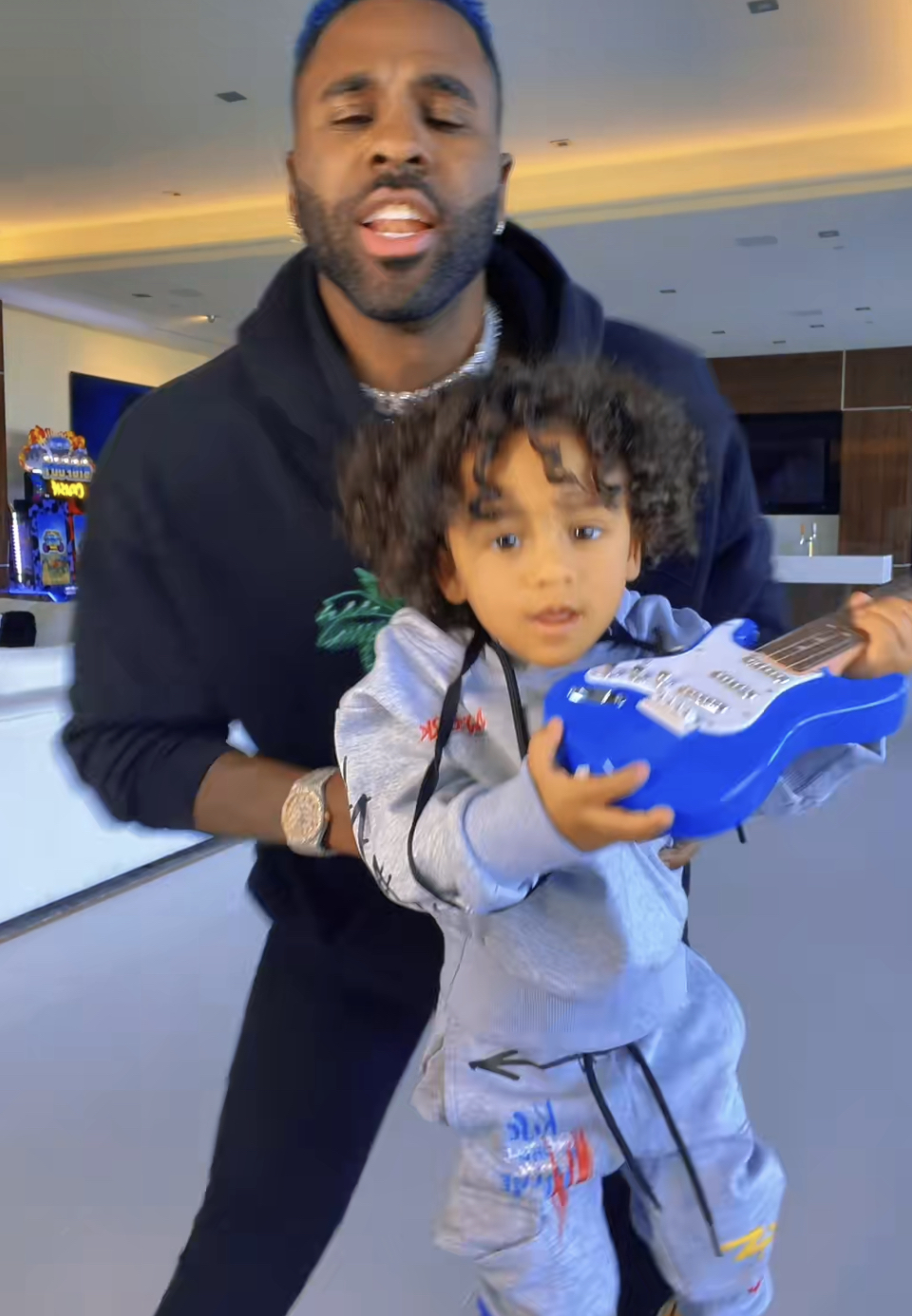 Jason Derulo and his son Jason King