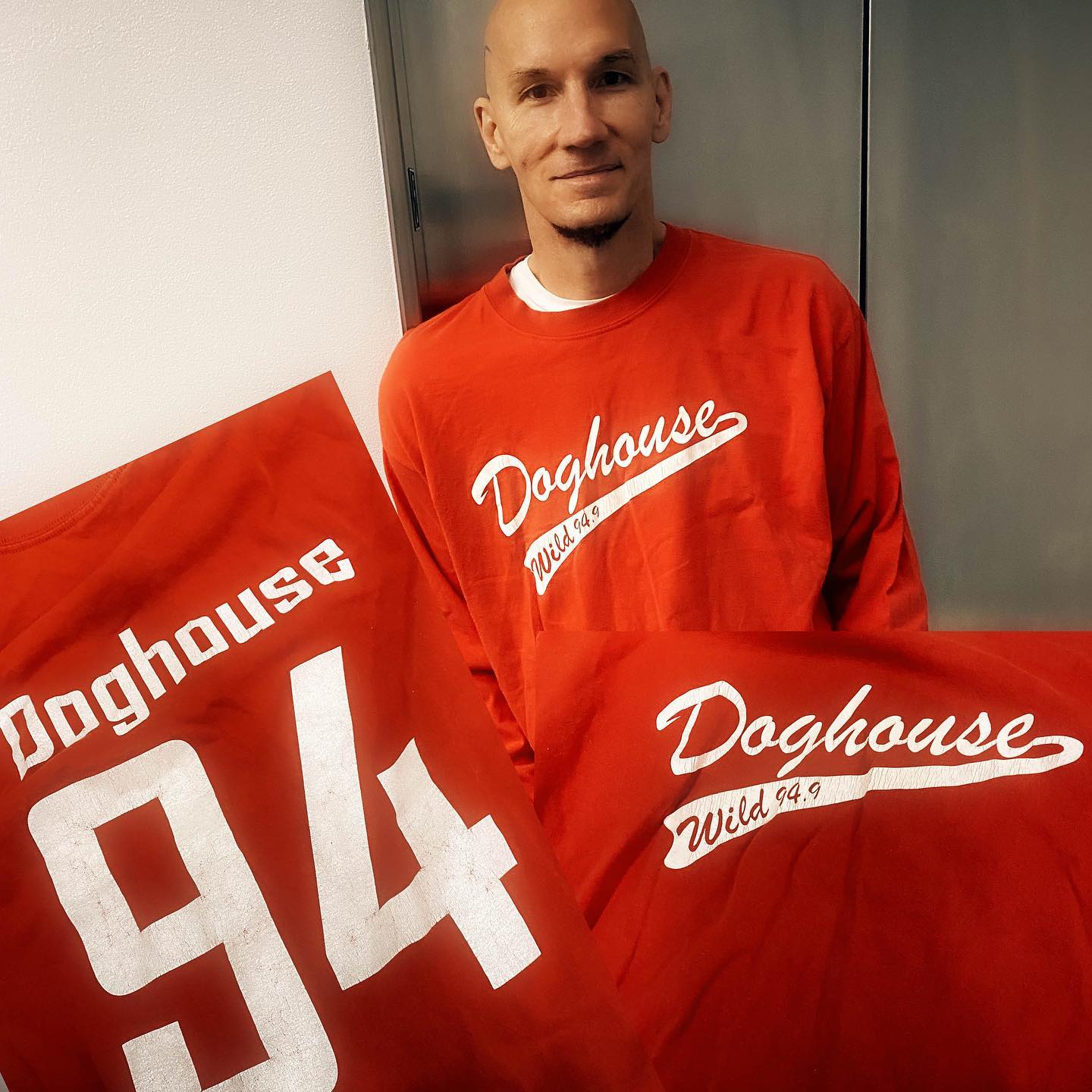 Jeffrey Vandergrift with 94.9 merch