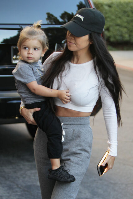 Kourtney Kardashian and son Reign