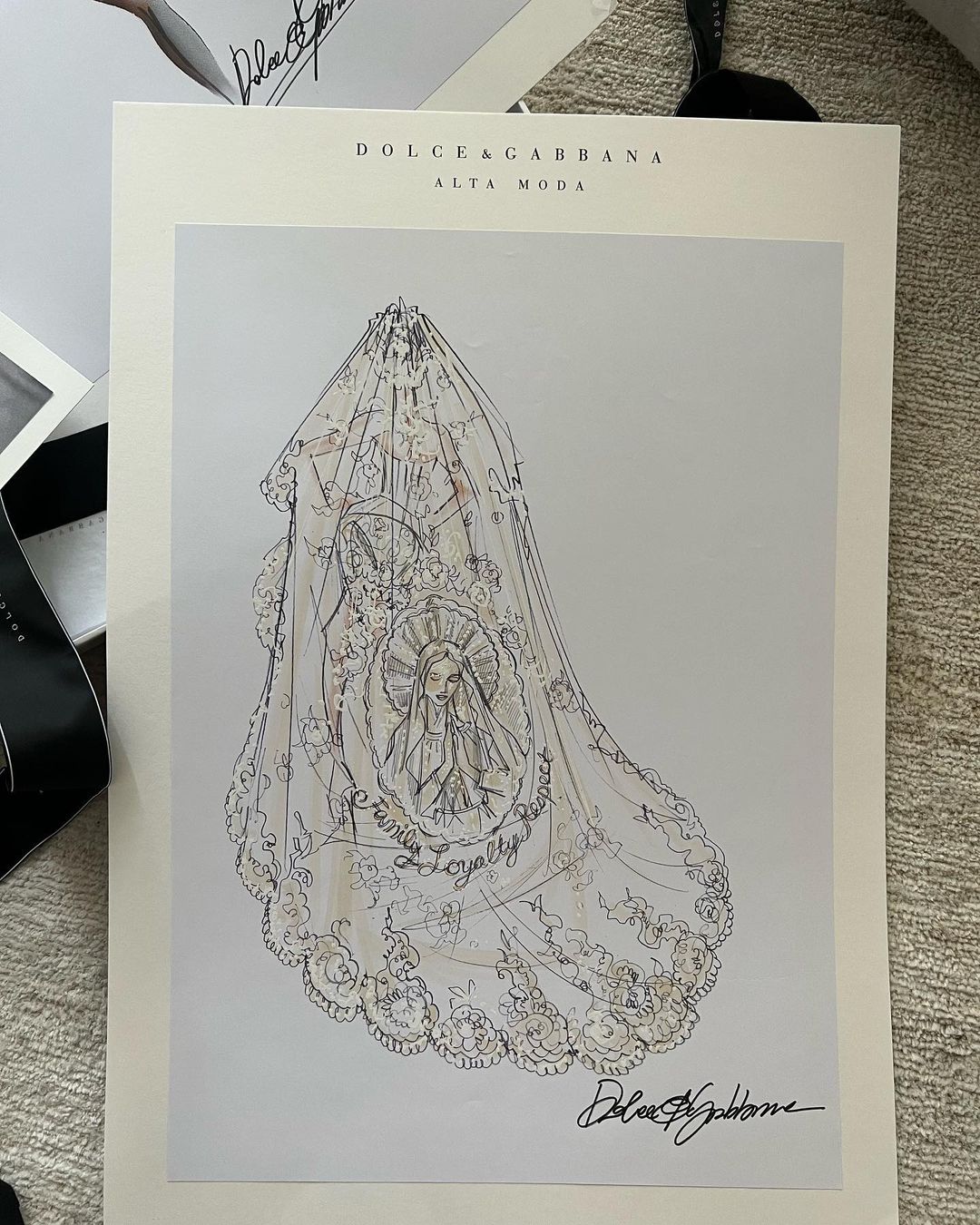 Kourtney Kardashian remembers wedding dress design process