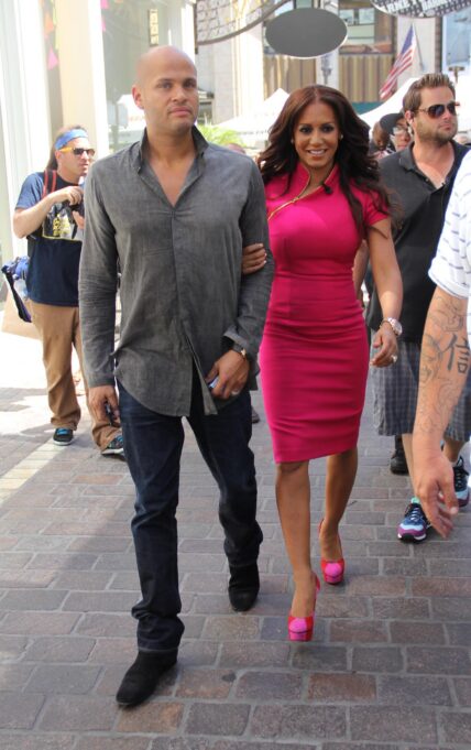 MEL B VISITS MARIO LOPEZ ON EXTRA WITH HUSBAND STEPHEN BELAFONTE