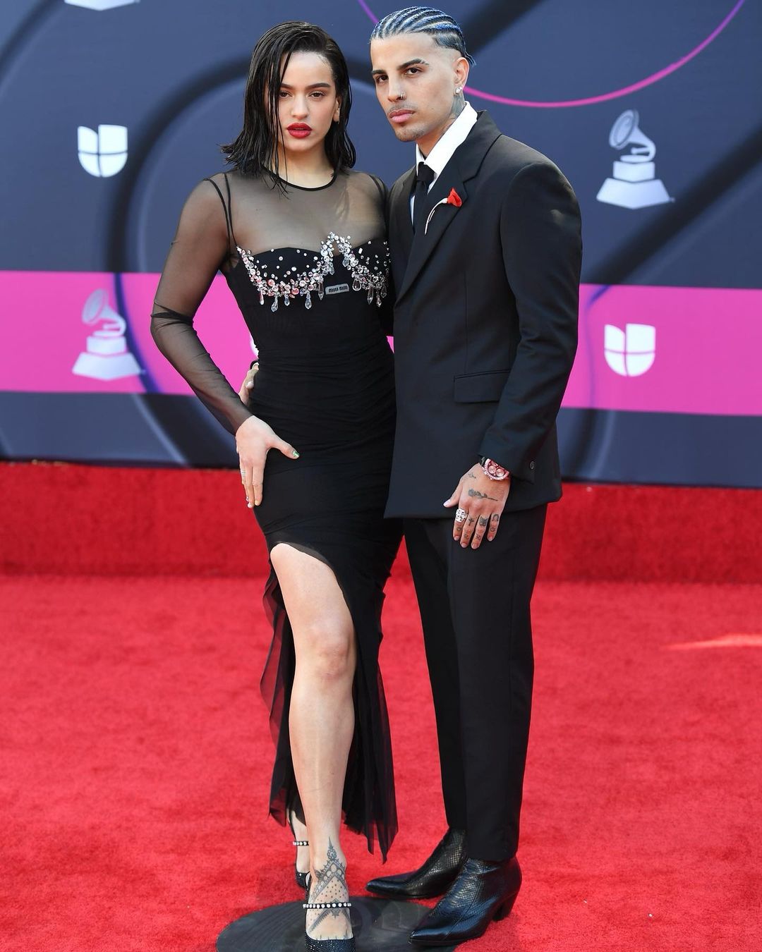 Rosalia and her boyfriend Rauw Alejandro are engaged