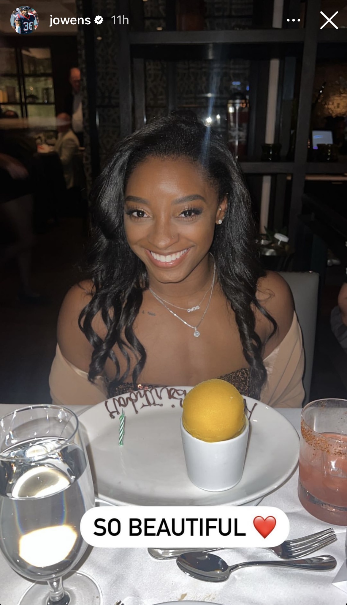 Simone Biles' birthday tribute from fiance Jonathan Owens