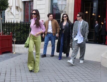 The Beckham family seen in Paris during the Fashion Week