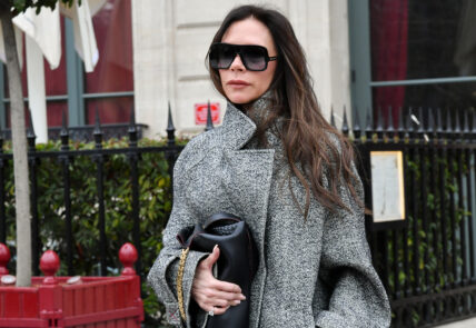 Victoria Beckham is seen leaving hotel during Paris fashion week