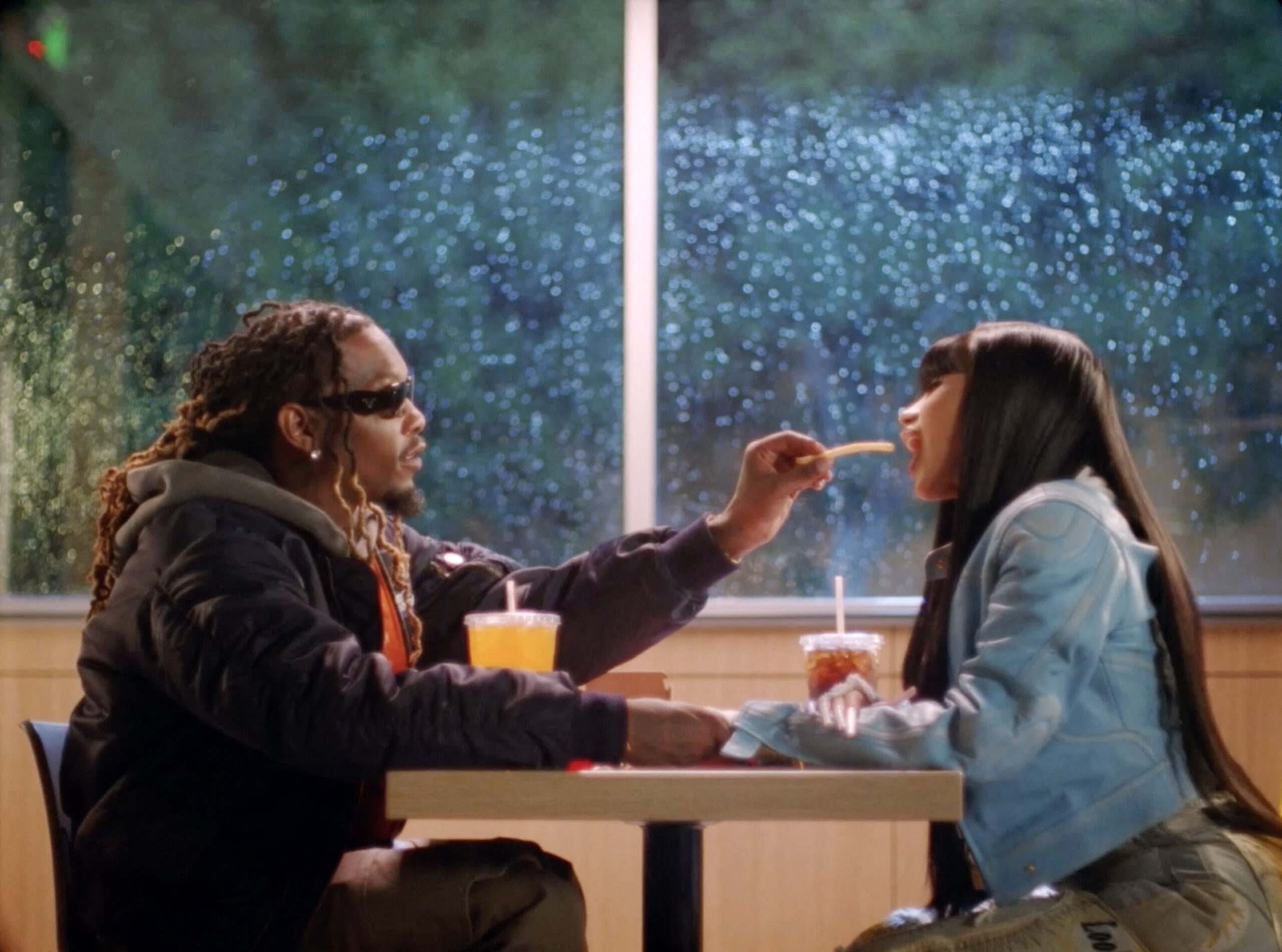 Cardi B and Offset get romantic with a kiss as they launch their date-night McDonald s meal on Valentine s Day