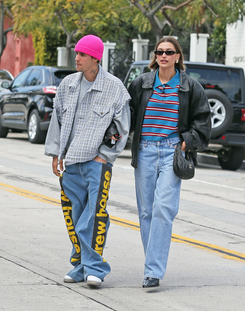 Hailey Bieber and Justin are seen on Melrose after having lunch