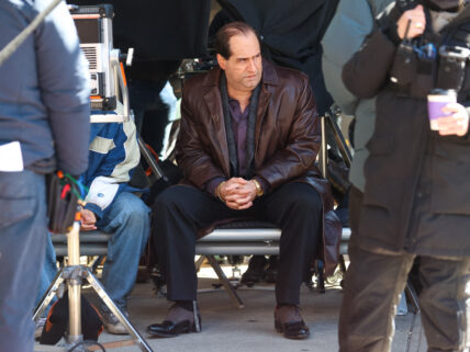 Colin Farrell on the film set of 'The Penguin'