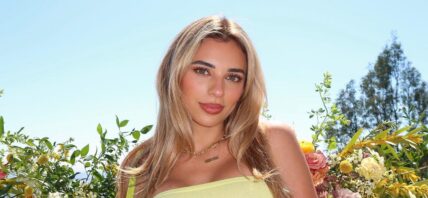 Georgia Hassarati in yellow dress