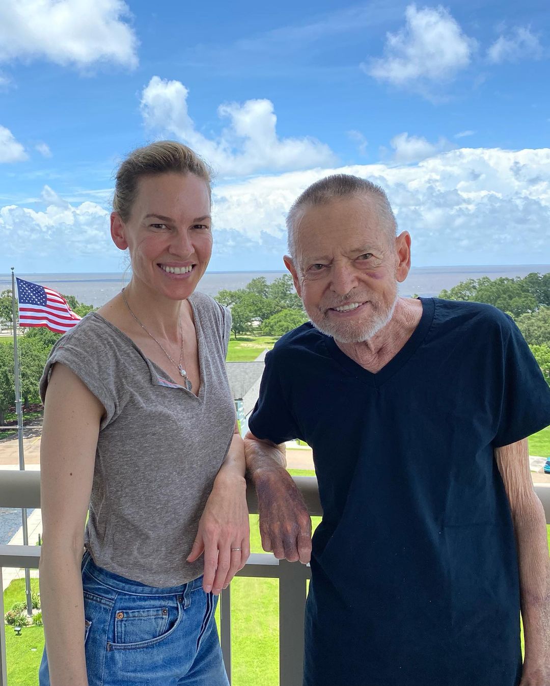 Hilary Swank Credits Dad As Her 'Guiding Light' In 75th Posthumous Birthday Tribute