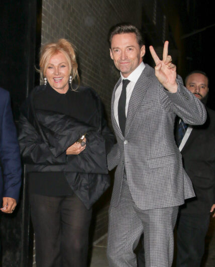 Hugh Jackman and wife Deborra-lee Furness seen arriving at The 12th Annual Golden Heart Awards in NYC