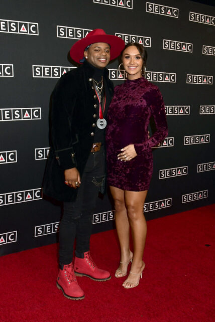 Jimmie Allen and Alexis Gale at the 2019 SESAC Nashville Music Awards