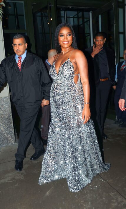 Pregnant KeKe Palmer seen leaving her hotel to head to the Critics Choice Awards