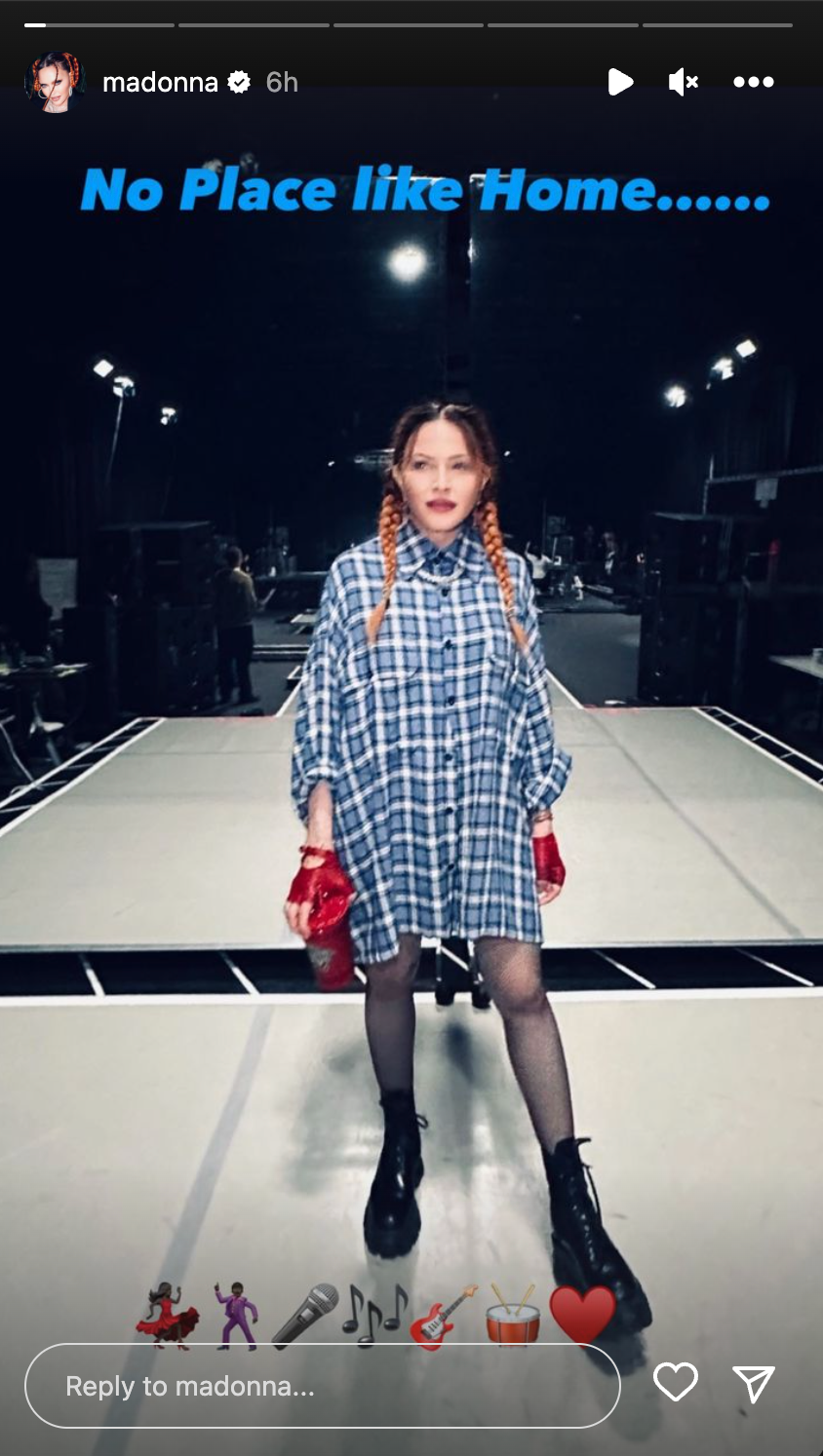 Madonna teases tour rehearsal