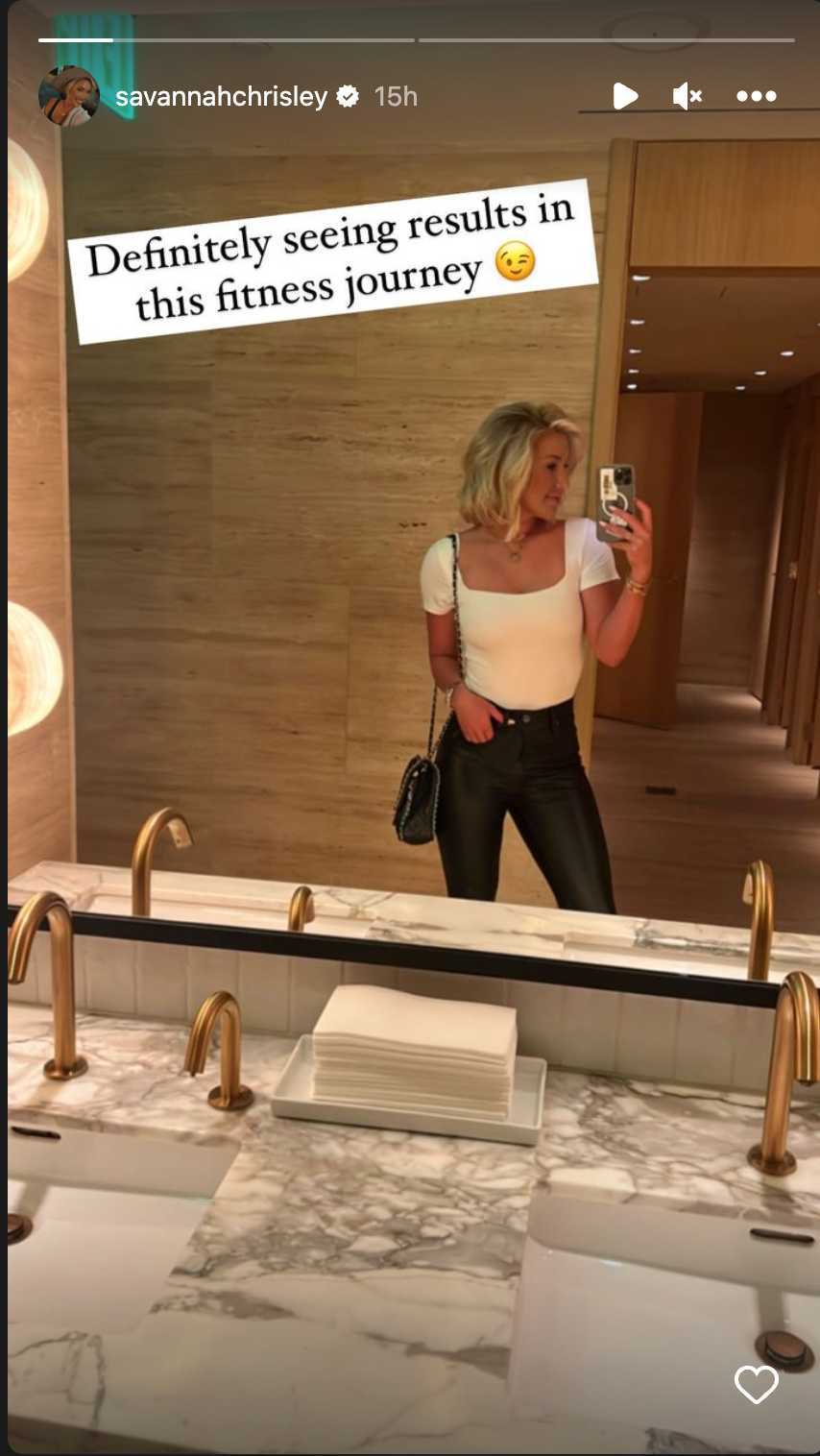 Savannah Chrisley flaunts fitness goals