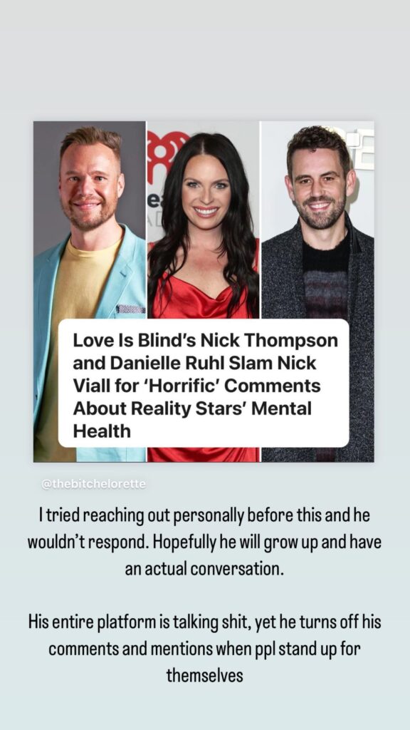 Danielle Ruhl continues to share her thoughts on Nick Viall