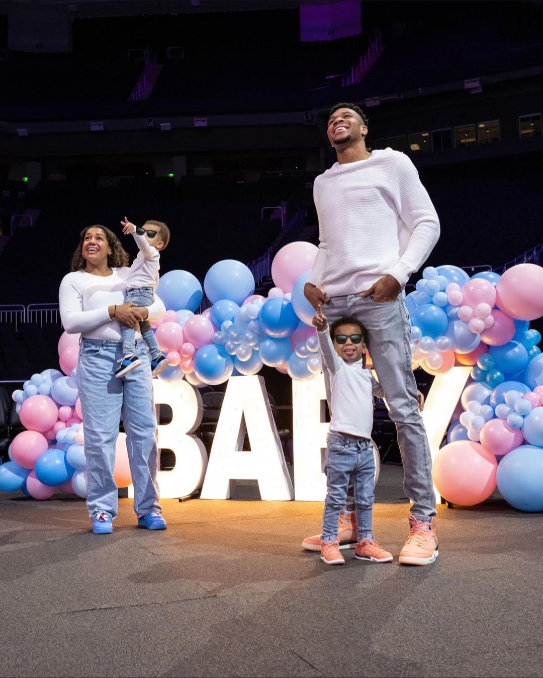 Giannis Antetokounmpo and Mariah Riddlesprigger