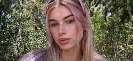 Brittan Byrd shows off her pink hair