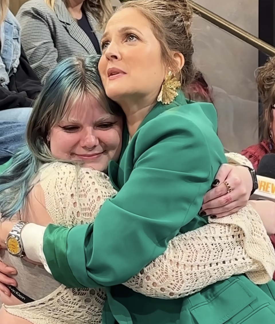 Drew Barrymore and show guest Olivia