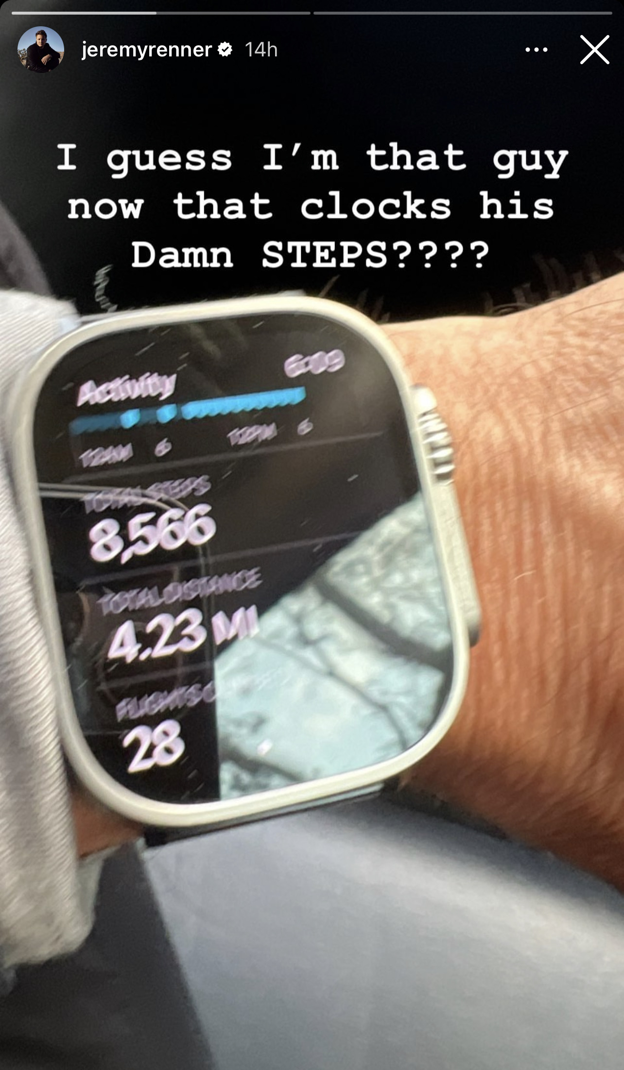 Jeremy Renner Is Smashing His Daily Steps Goals As Recovery Progresses