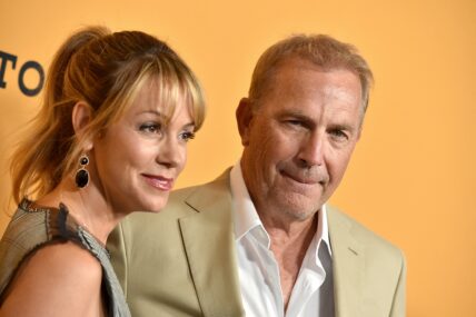 Kevin Costner and Christine Baumgartner at "Yellowstone" Premiere