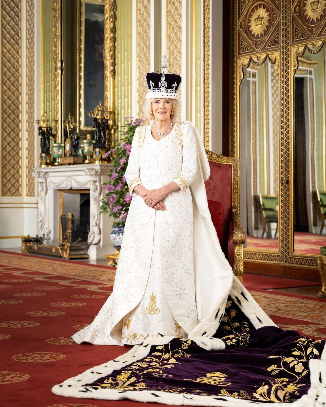 Queen Camilla's official coronation portrait
